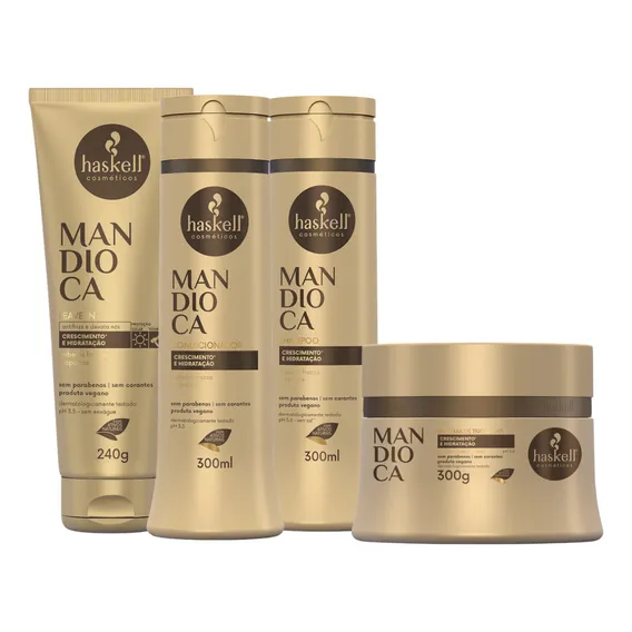 Kit Haskell Mandioca Crescimento E Hidratação (4 Produtos) Foto 1