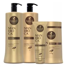 Kit Haskell Mandioca Shampoo Cond Máscara 1l + Leave-in 240g Foto mini 1