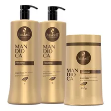 Kit Haskell Mandioca Shampoo Condicionador E Mascara 1 Litro Foto mini 1