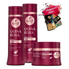 Kit Haskell Quina Rosa Shampoo Condicionador Máscara 250g Foto  mini 1