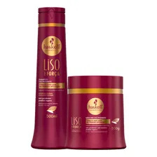 Kit Haskell Shampoo E Máscara Liso Com Força 500ml + Foto  mini 1