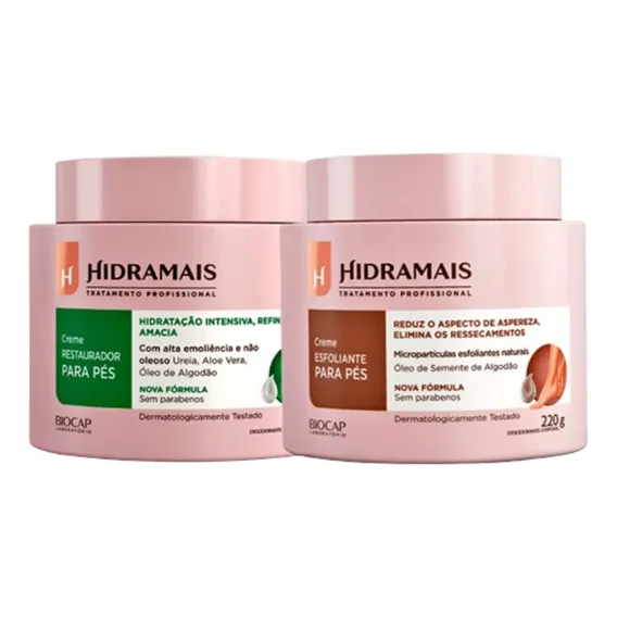 Kit Hidramais Esfoliante 220g + Restaurador Para Pés 220g Fragrância Neutra Foto 1