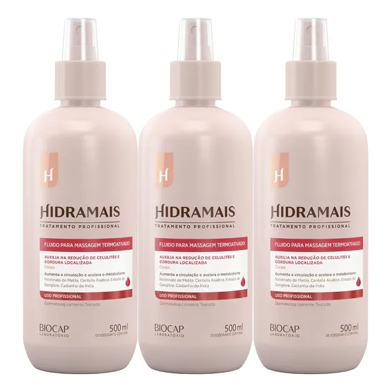 Kit Hidramais Profissional 3 Fluidos Termicos Fragrância Sem Fragrância Tipo De Embalagem Pote Tipos De Pele Normal Foto 1