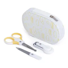 Kit Higiene BebĂȘ Com Tesoura Lixa Cortador De Unha E Estojo Cor Amarelo Foto mini 4