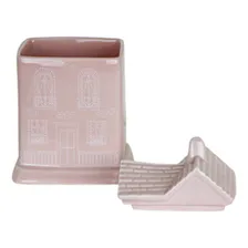 Kit Higiene BebĂȘ Porcelana Casinha Rosa Menina Foto mini 4