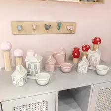 Kit Higiene BebĂȘ Porcelana Casinha Rosa Menina Foto mini 2