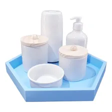 Kit Higiene BebĂȘ Porcelana Menino Maternidade Completo Foto mini 1