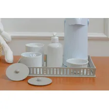 Kit Higiene Bebê Porcelana Bandeja Cinza Térmica Foto mini 4