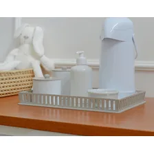 Kit Higiene Bebê Porcelana Bandeja Cinza Térmica Foto mini  2