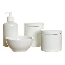 Kit Higiene Bebe Porcelana Cotonete Algodão Nenê Higiênico Cor Branco Foto  mini 1
