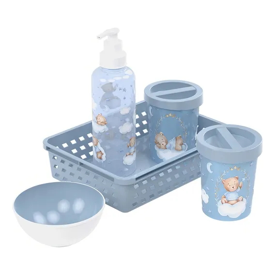 Kit Higiene Bebê Urso Plasútil 5 Peças Foto 1