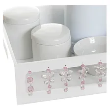 Kit Higiene Borboleta Rosa Quarto Bebê Menina Foto mini  2