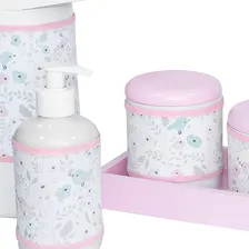 Kit Higiene Completo Rosa Garrafa Térmica Menina Porcelanas Foto mini 2