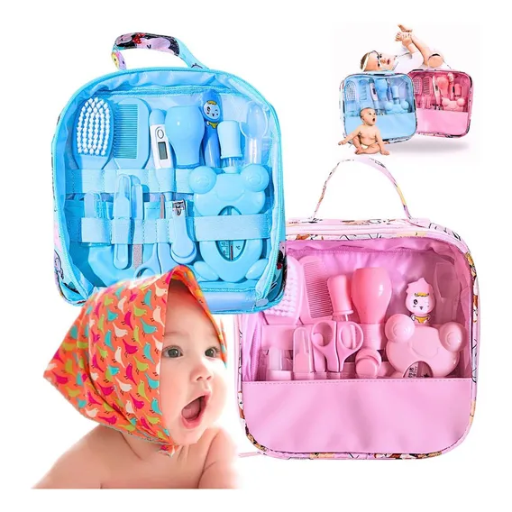 Kit Higiene Cuidados E Saúde Bebê Termômetro Recém Nascido Cor Rosa Foto 1