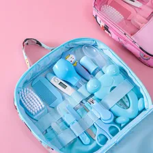 Kit Higiene Cuidados Saúde Bebê Recém Nascido 13pc Azul Foto mini  2