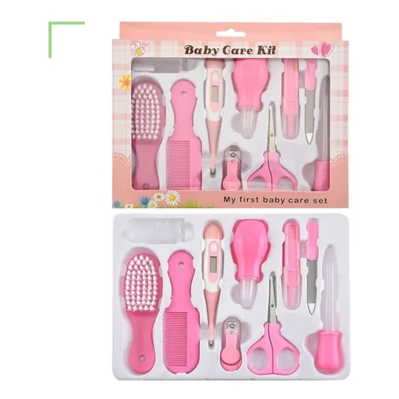 Kit Higiene E Cuidado Bebê Recém Nascido 10 Peças Cor Rosa Foto 1