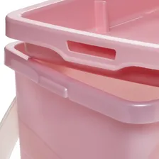 Kit Higiene Infantil 7pçs Porta Fralda Lenço Umedecido BebĂȘ Cor Ursa Rosa Foto mini 2
