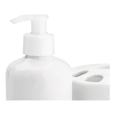 Kit Higiene Porcelana Porta Escova Saboneteira Bandeja Foto mini 4