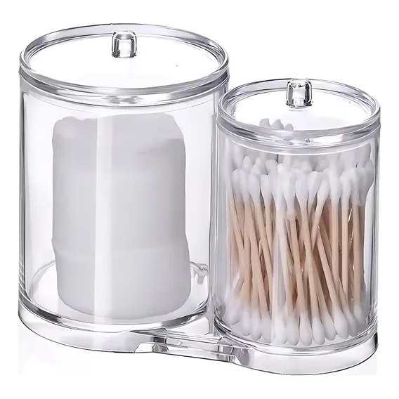 Kit Higiene Porta Algodão E Cotonete Organizador Maquiagem Foto 1