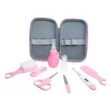 Kit Higiene Recém Nascido 8 Pcs C/ Necessaire Rosa Foto  mini 1