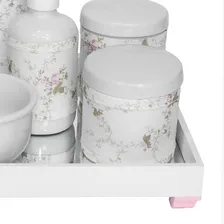 Kit Higiene Rosa Completo Porcelana Térmica Bandeja Espelho Foto mini 2