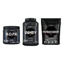 Kit Hipercalórico + Whey + Pré-treino Black Skull Sabor Baunilha/morango Foto mini 1