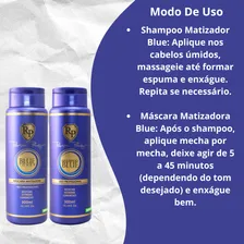 Kit Home Care 300ml Matizador Blue Robson Peluquero Rp Foto mini  2