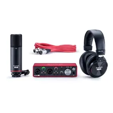 Kit Home Studio Scarlett 2i2 Studio 3a Geração Focusrite Cor Vermelho/Preto 110V/220V Foto mini 1