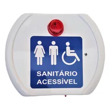 Kit Idosos Deficientes Banheiro Alarme Audiovisual - Com Fio Cor Branco Foto mini 2