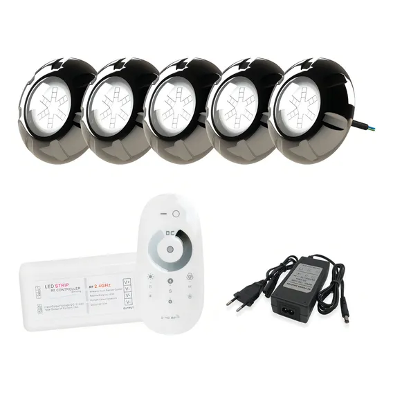 Kit Ilum. Piscina - Contr. + 5 Leds Azul 9w Inox Luxpool 12v Foto 1