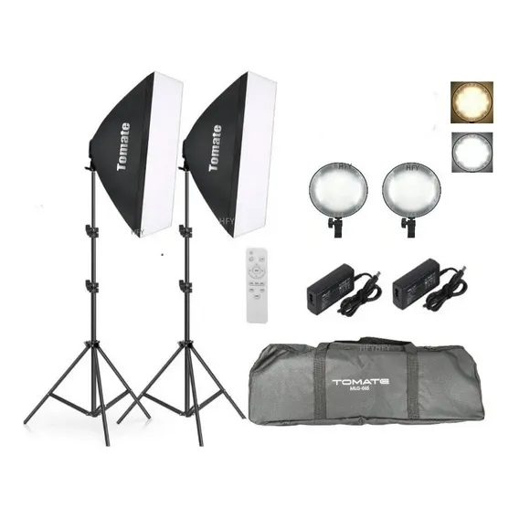 Kit Iluminação Led Studio Softbox Tripé Controle + Bolsa Foto 1
