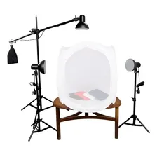 Kit Iluminação Mini Estúdio Led Com Girafa Sem Tenda Foto mini 1