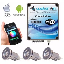 Kit Iluminação Piscina 3 Refletores 12w Led + Controle Wifi Cor da luz RGB multicolorido 110V/220V Foto mini 1