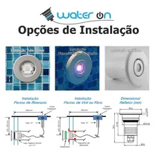 Kit Iluminação Piscina 3 Refletores 12w Led + Controle Wifi Cor da luz RGB multicolorido 110V/220V Foto mini 4