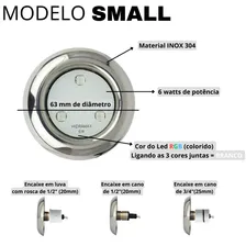 Kit Iluminação Piscina 3 Refletores Led 6w Inox Rgb S 12v Hidramax Essential Foto mini 2