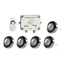 Kit Iluminação Piscina - Contr Touch + 5 Leds Rgb 6w Tholz Foto  mini 1