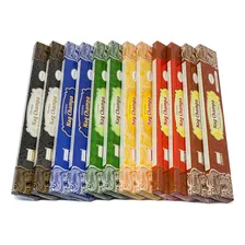 Kit Incenso Nag Champa 12 Cxas E Incensário Duplo De Madeira Fragrância Sortido Foto mini 2