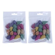Kit Incenso Tipo Cone Gota Para Backflow Pacote Com 40 Mix Foto mini 2