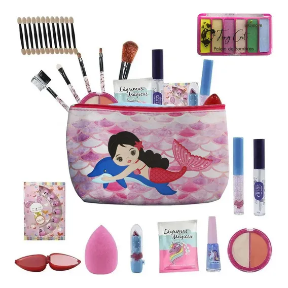 Kit Infantil De Maquiagens E Itens De Beleza Para Maletabz81 Foto 1