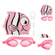 Kit Infantil Natação Menina Óculos E Touca Silicone Foto mini 1