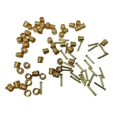 Kit Insert + Anilha Para Tubo Nylon Ou Pu 6mm C/ 10 Unidades Cor Dourado Foto  mini 1