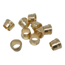 Kit Insert + Anilha Para Tubo Nylon Ou Pu 6mm C/ 10 Unidades Cor Dourado Foto mini  2