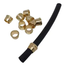 Kit Insert + Anilha Para Tubo Nylon Ou Pu 6mm C/ 10 Unidades Cor Dourado Foto mini  3