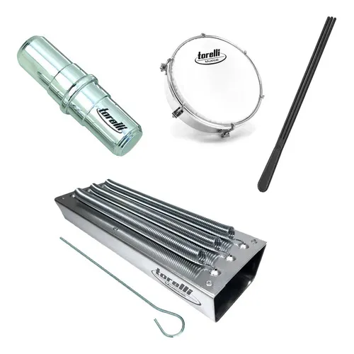 Kit Instrumentos De Percussão Reco Tamborim Ganzá Foto 1
