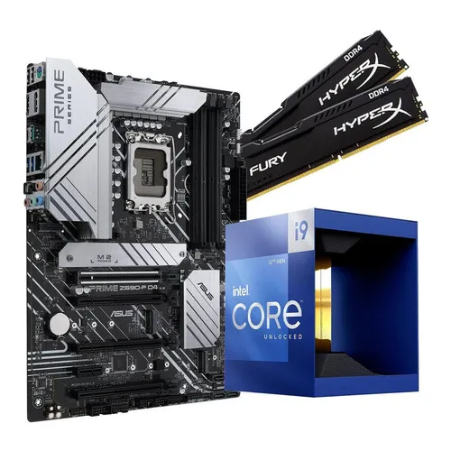 Kit Intel Core I9 12900k + Asus Tuf Z690-plus D4 + 32 Gb Foto 1