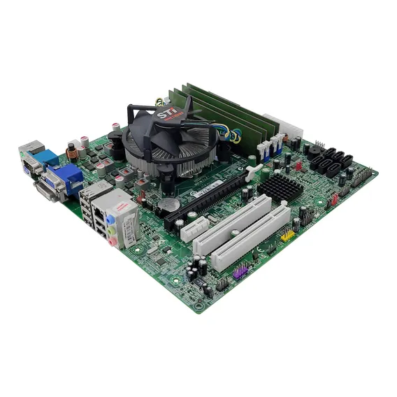 Kit Intel Ddr3 Placa Mãe 1156 Q57 I5 3.2ghz + 8gb + Cooler Cor Verde-musgo Foto 1