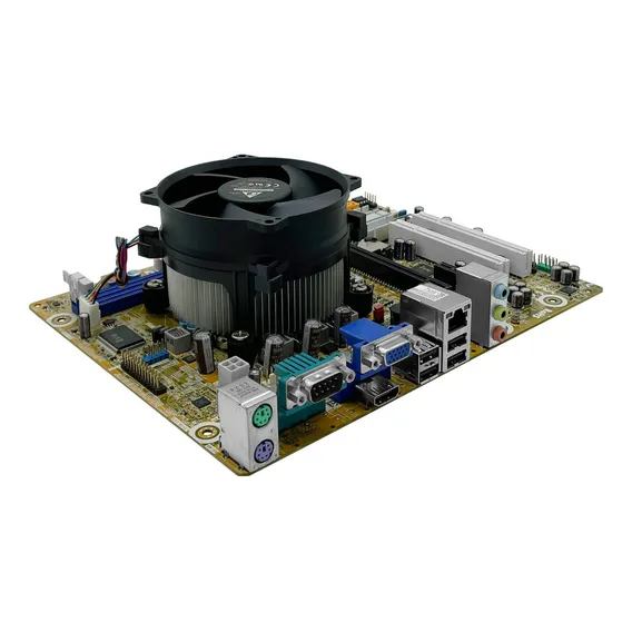 Kit Intel Ddr3 Placa Mãe H61 Core I3 2100 + 4gb + Cooler Box Cor Amarelo Foto 1