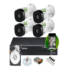 Kit Intelbras 4 Cam 1220b Full Hd 1080p 2m Dvr 4 Mhdx 1104 Foto mini 1