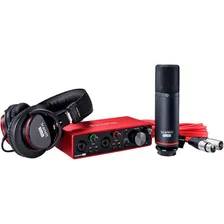Kit Interface Solo Studio + Microfone E Headphone Focusrite Foto mini 2