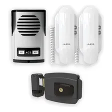 Kit Interfone Agl 2 Pontos Monofones Com Fechadura Elétrica Foto mini 1